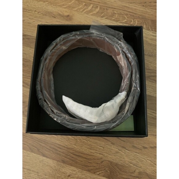 Milorde Brown Dress Belt Men's Size 36 Genuine Leather NEW in Box - Picture 3 of 3